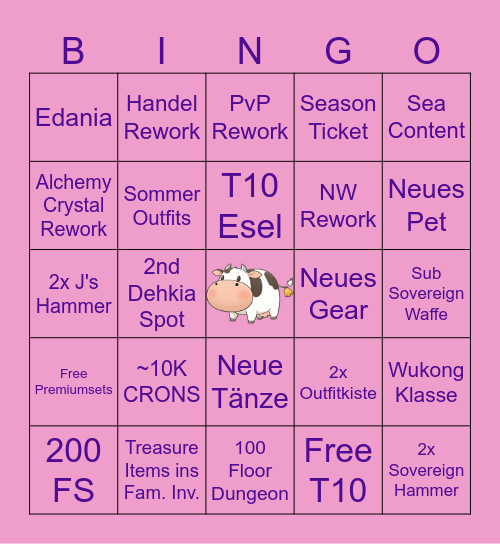 Freche Euter Bingo Card
