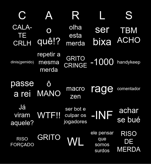 CARLOS BINGO Card