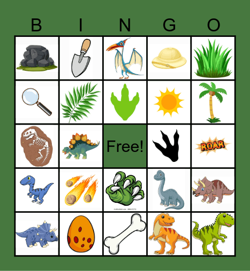 Dinosaur Bingo Card