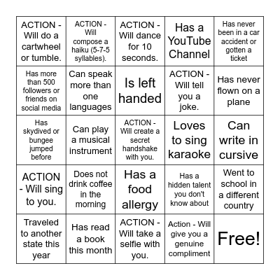 Ramos Family Bingo Card