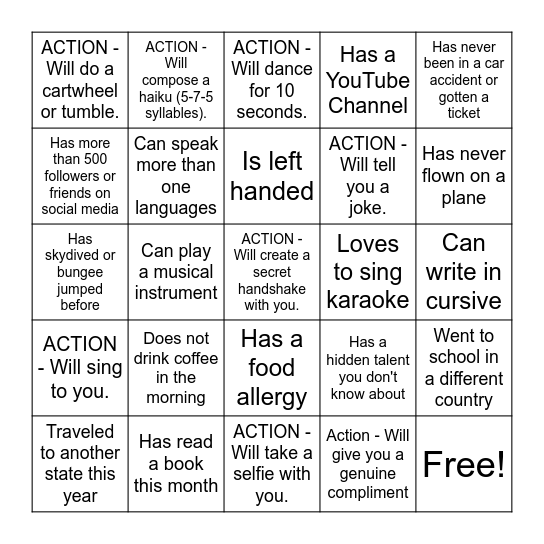 Ramos Family Bingo Card