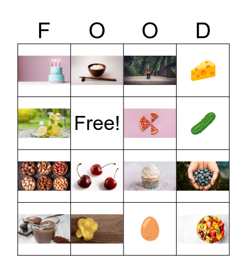 Count & Non-Count Foods Bingo Card