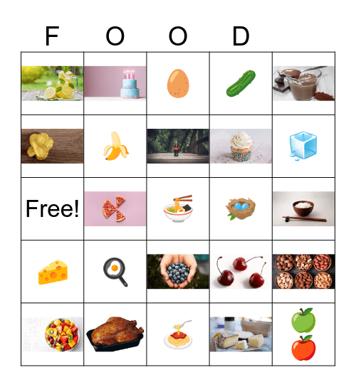 Count & Non-Count Foods Bingo Card