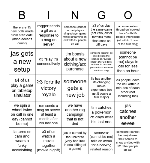 SUPER SPECIFIC SECRET BAKED BUNCH BINGO Card