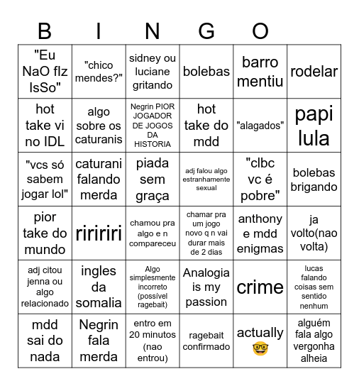 Bingo WebRole Bingo Card