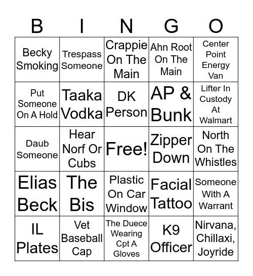 BC BINGO 5 Bingo Card