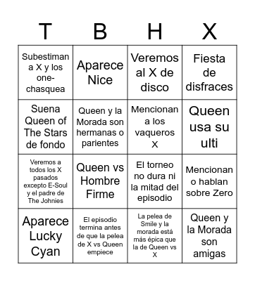 Episodio 11 Bingo Card