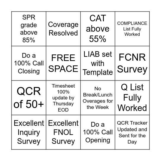 ICS BINGO!! Bingo Card