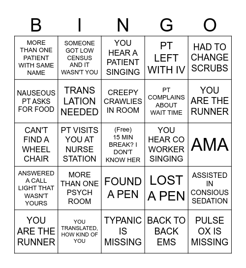 928 Bingo Card