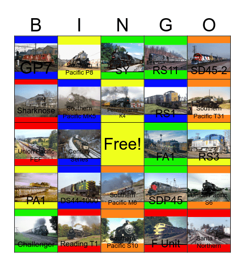 Camelback Engines- The Original Owners Bingo Card