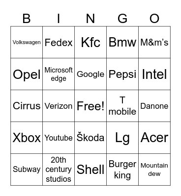 Full best animation logos Bingo Card