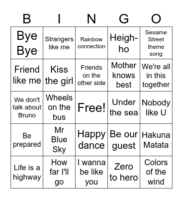 Jayden's Birthday Bingo Card