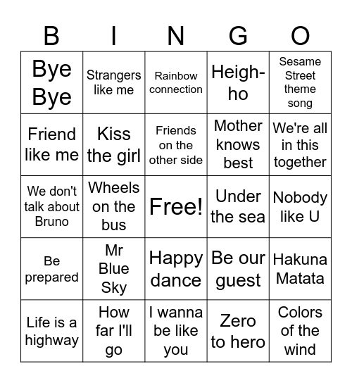 Jayden's Birthday Bingo Card