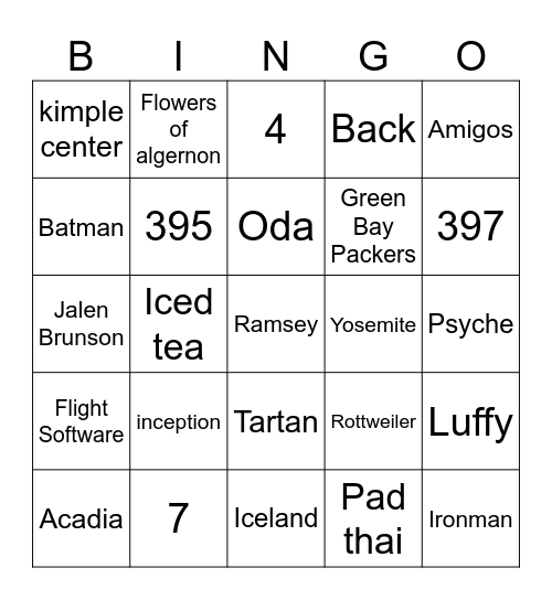 DATE NIGHT IDEA BINGO Card