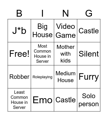 Brookhaven Avatars Bingo + Robberys Bingo Card