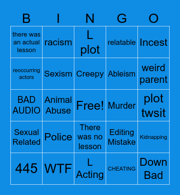 TT Bingo Card