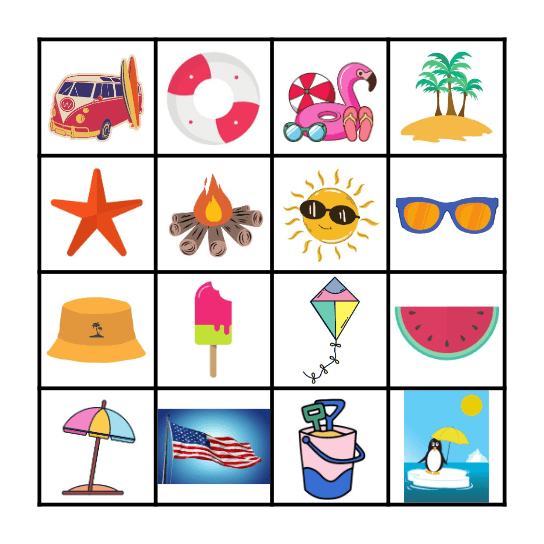 Summer BINGO Card