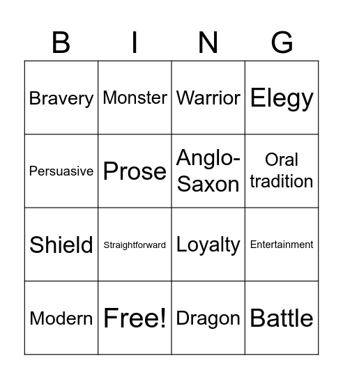EPIC BINGO Card