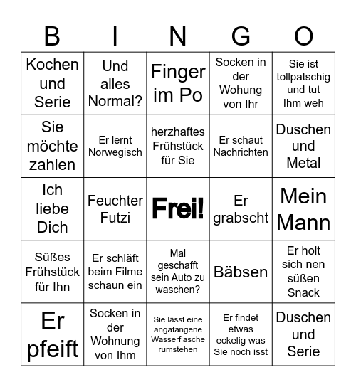 Liebes Bingo Card