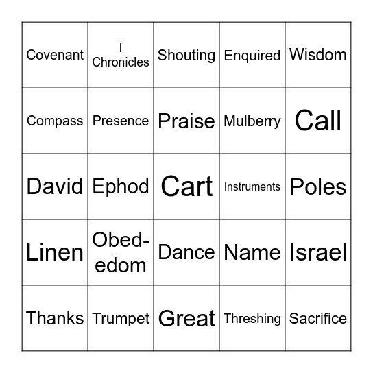 6.15.25_2 Samuel 15 Bingo Card