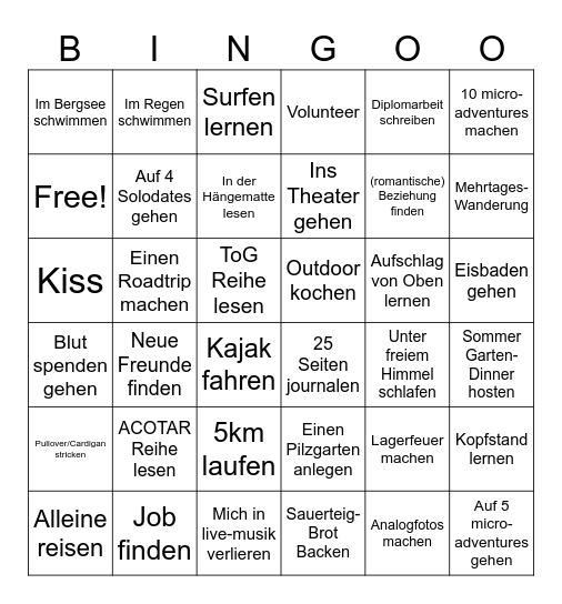 2025 Bingo Card
