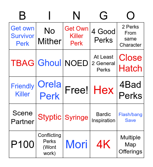 Chaos Shuffle Bingo Card