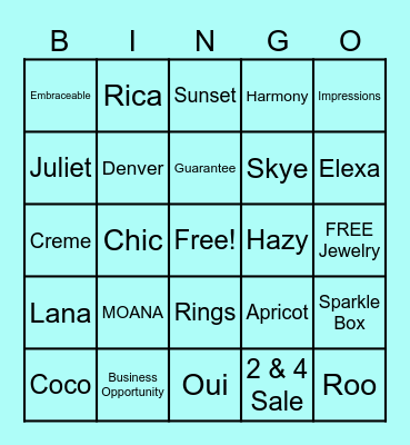 ✨💎BLINGO with PARK LANE💎✨ Bingo Card