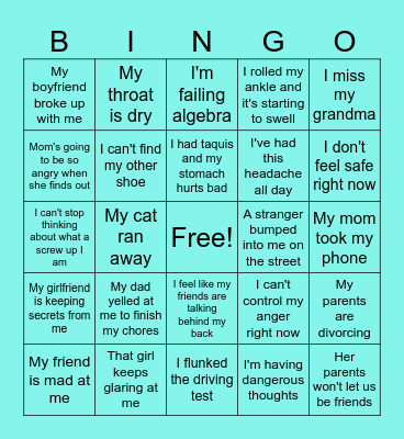 Do I need a PRN? Bingo Card