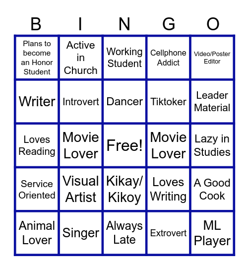 St. DominIX: Getting to Know Each Other Bingo Card
