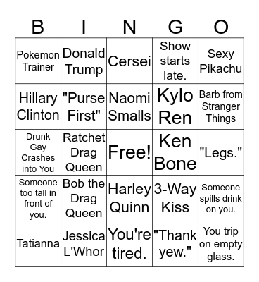 Tracks Halloween Bingo Card