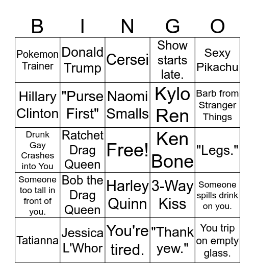 Tracks Halloween Bingo Card