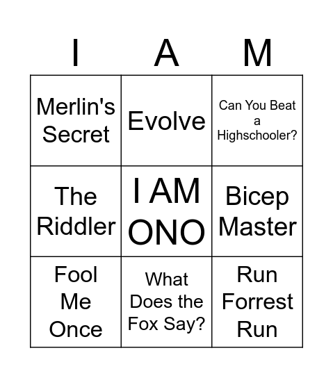 Bingo Brawlers Season 2 Bingo Card