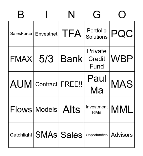 WBP RM Roundtable Bingo Card