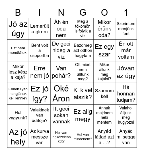 Robogó Túra Bingo Card