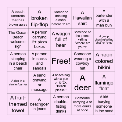 Bachelorette Bingo! Bingo Card