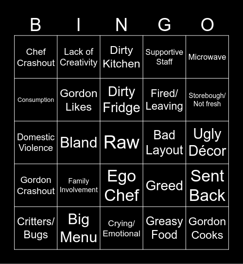 NIGHTMARES Bingo Card