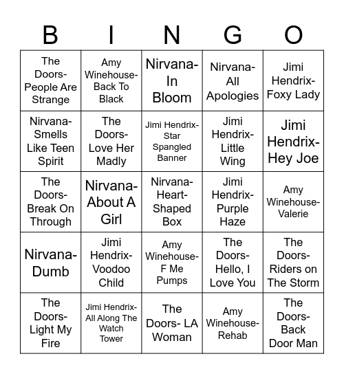 Radio Bingo Forever 27 Bingo Card