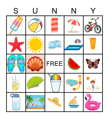 Summer Bingo Card
