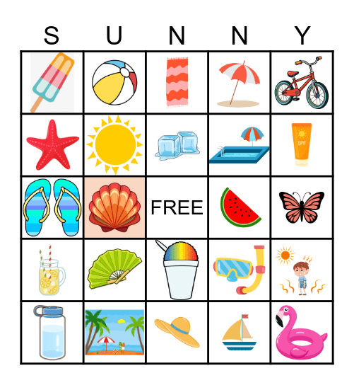 Summer Bingo Card