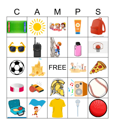 CAMPS BINGO Card