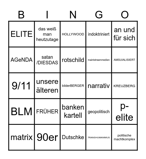 ENKEL-B Bingo Card