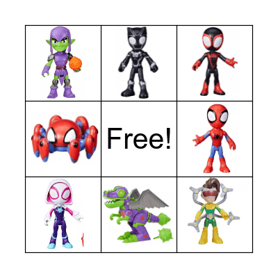 Spidey and His Amazing Friends Bingo Card