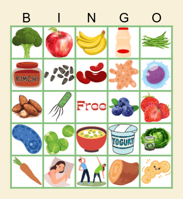 GUT HEALTH BINGO! Bingo Card