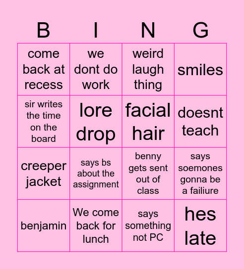 GEO BINGO Card