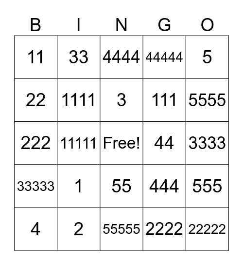 Bingo Card