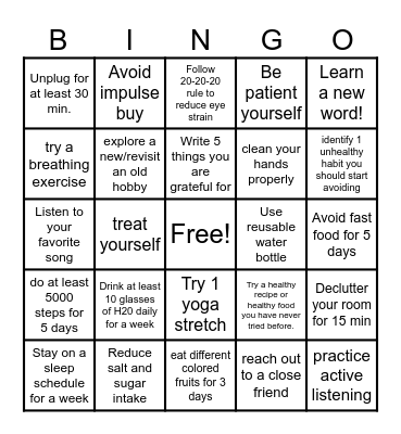 Ginhawards Bingo Card