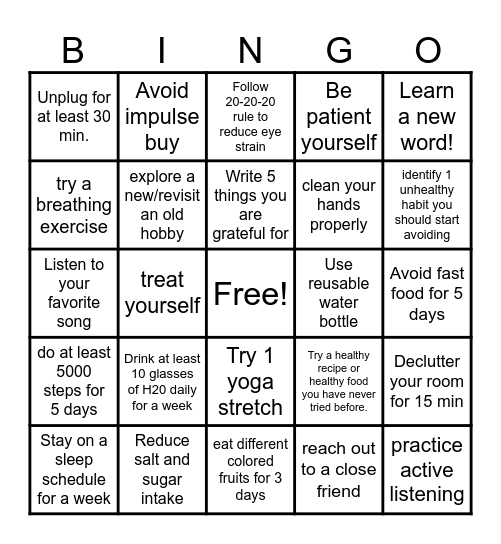 Ginhawards Bingo Card