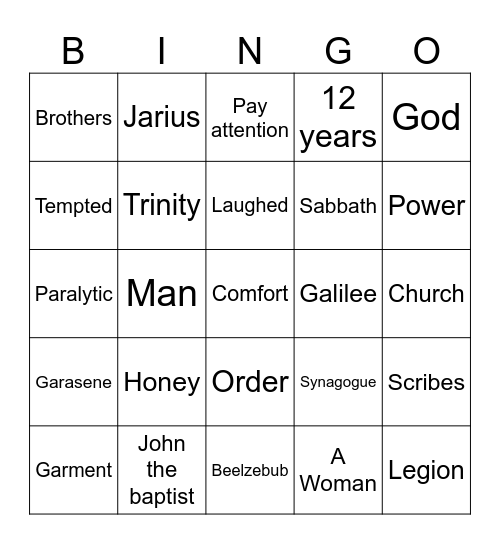 Mark 5 Bingo Card