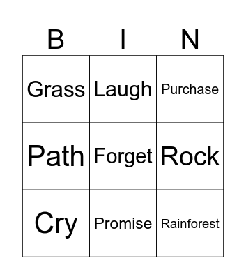 Unit 8 BINGO Card