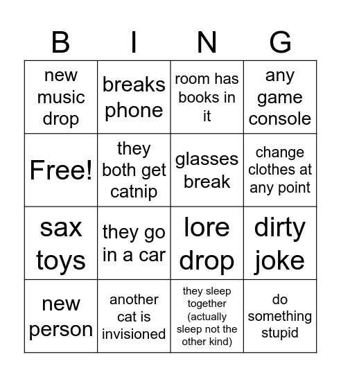 gay cats episode 2 Bingo Card